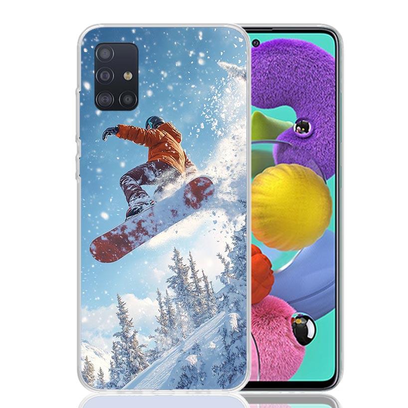 Adventure Snowboarding Extreme Phone Case for Samsung Galaxy A52 A51 A50S A12 A22 A32 A72 A10S A30S A31 A71 Note 20 Ultra 10 Plu