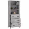 Highboard Sonoma Grau 69,5 x 34 x 180 cm Spanplatte