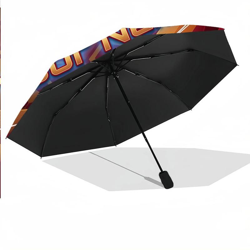 8 Rib Auto Folding Umbrella Brentford Football Print Custom Name Text Portable Rain Gear