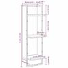 VidaXL Wall Shelf 3 Levels Sonoma Grey 30x25x100 Cm 836306