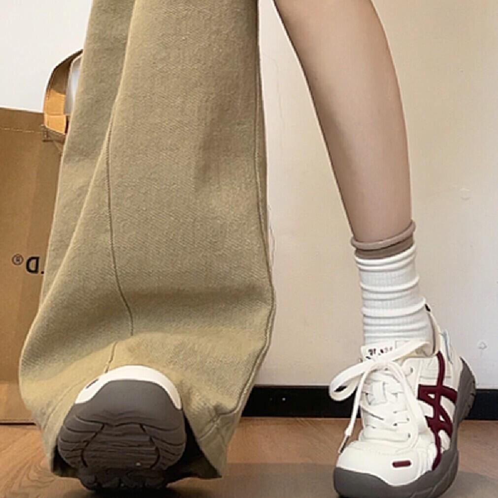 Korean Retro Sporty German Women's Trainer 2025: Thick-Soled Casual White Shoes
