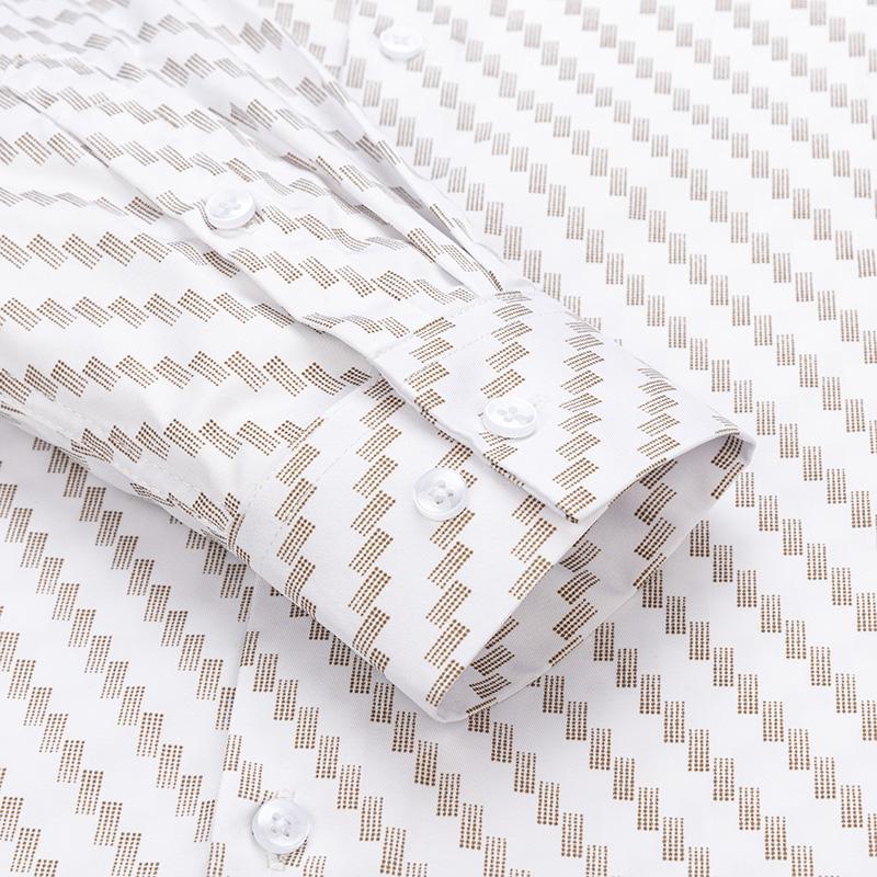 2024 New Long Sleeve Floral Shirts Silk Elastica Summer Spring Regular Fit Business Casual