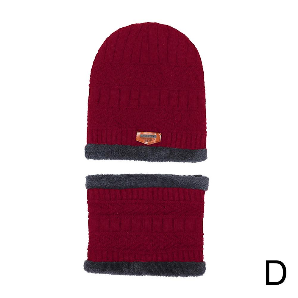 Winter Thickened Knitted Hat For Men Fleece Lined Warm Neck Thickened Warm Windproof Cold-Resistant Hat For Cold Weather Cycling