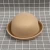 Curled Dome Woolen Top Hat Female Parent-Child Small Pot Hat Male And Female Baby Hat British Retro Bucket Hat