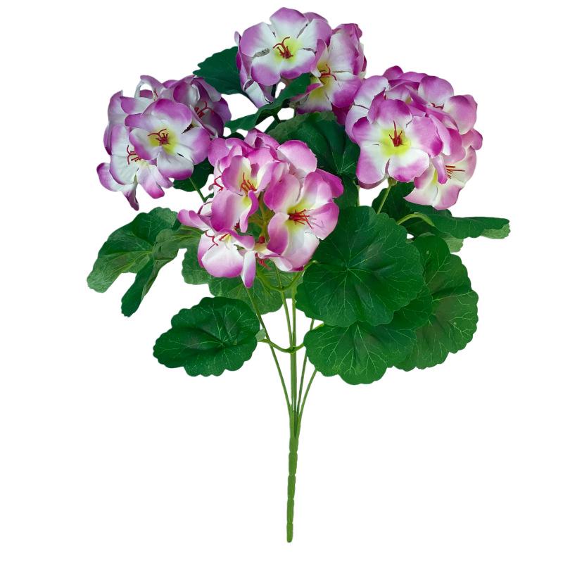 High-Quality Artificial Geranium & Begonia Flowers for Home & Outdoor Decor
