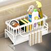 Kitchen Sink Drain Rack Organizer Plastic Self-draining Sink Shelf Soap Sponge Holder Dishcloth Towel Rack filter basket