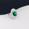 Diamond Inlaid Emerald Earrings Necklace Accessory Set Fashionable Light Luxury Colorful Pendant Womens First Piece