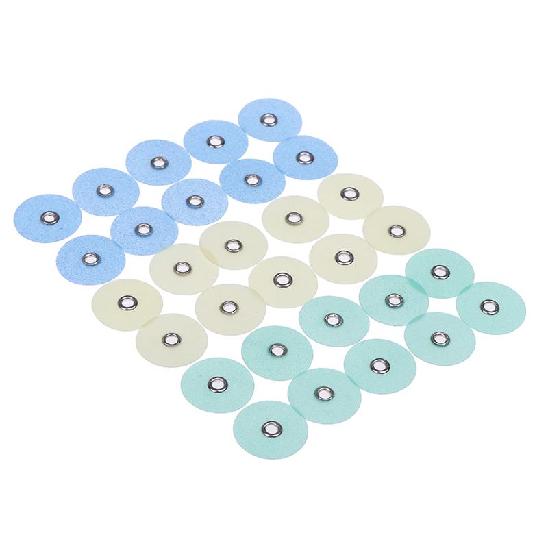 1PC přenosné dentální materiály s kovovým trnem na pouzdro Univerzální zubní leštící leštící kotouče