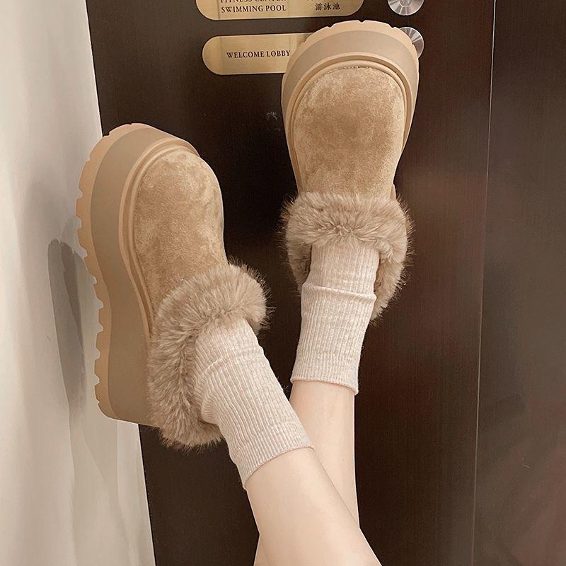 Women's Large Size Soft Elastic Winter Warm Cold Padded Snow Boots Non-slip Wear Outdoor Leisure Sports Cotton Boots