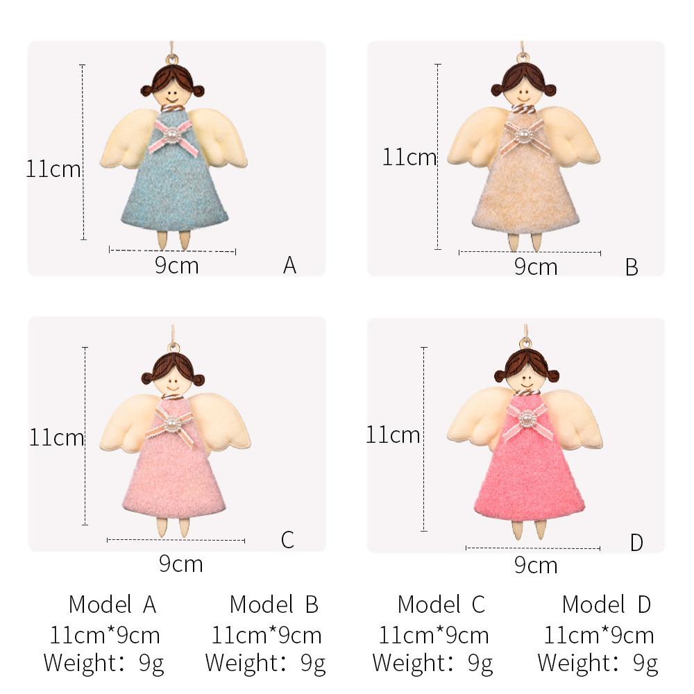 Beautifully Crafted Wooden Angel Girl Christmas Decorations In Colors Assorted