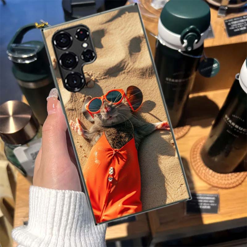 Cute Hamster Cases Phone Case for Samsung Galaxy S26 Ultra S25 Edge S24 S23 FE S21 Plus S20 S22 S10 Cover TPU Capa Shell Shockpr