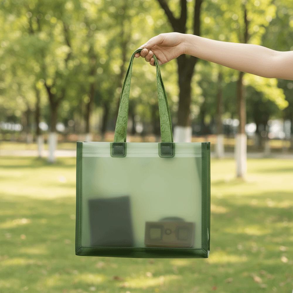 Waterproof Transparent Handbags Durable Reusable Bags Apparel Stores