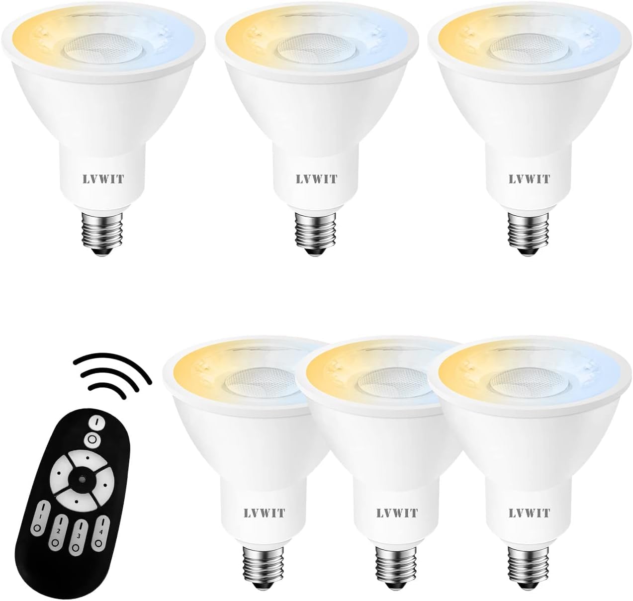 

LVWIT LED Spotlight Bulb, E11 Base, 6W, 450LM, Stepless Dimming and Color Adjustment, Remote Control, Daylight, Neutral White, Warm White, Night