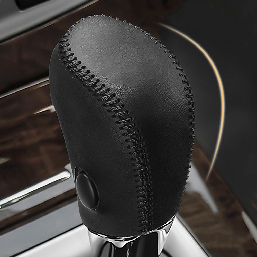 LHD Leather Car AT Gear Shift Knob Cover Gear Collars for Nissan Teana Altima 2013 - 2018 Bluebird 2015 - 2018 Accessories