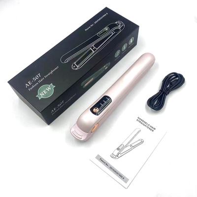 USB Charging Hair Straightener Temperature Adjustable Hair Curler Straightening Iron Styling Tool