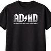 ADHD tričko Vtipná veverka ACDC Rock parodie Gotické Unisex Černé Grafické tričko