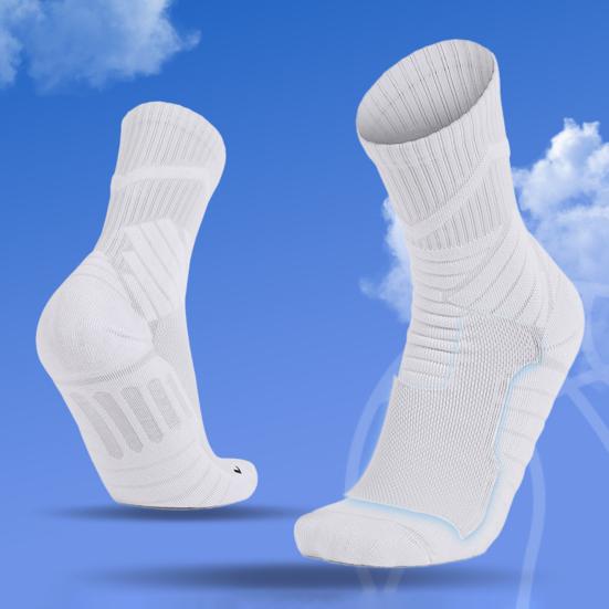 Basketball Socks for Men Boys Cotton Athletic Cushioned Crew Socks Breathable Performance Socks for Sports Running