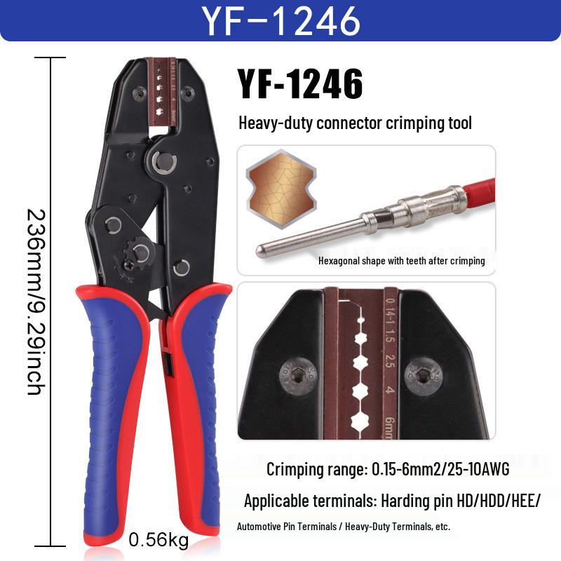 

Aviation Plug Pin/New Energy Photovoltaic Terminal Crimping Pliers with High Precision Ratchet Jaws YEFYM.