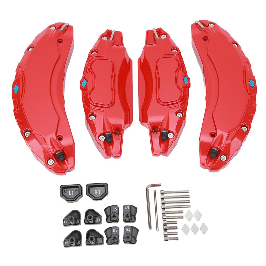 4PCS Car Caliper Cover Aluminium Alloy Disc Brake Caliper Guard Replacement For 18in 19 in Wheels Hub