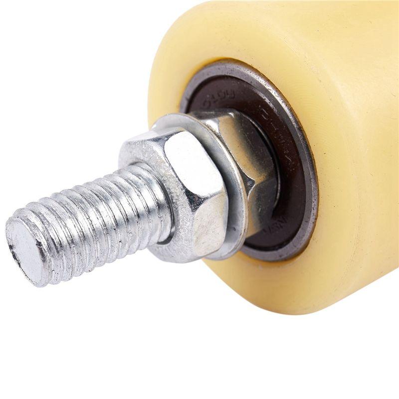Aug. 6PCS 50X70mm PP Steel Flat Roller Bearing Guiding Wheel 6201 Screw For Electric Door Sliding Gate