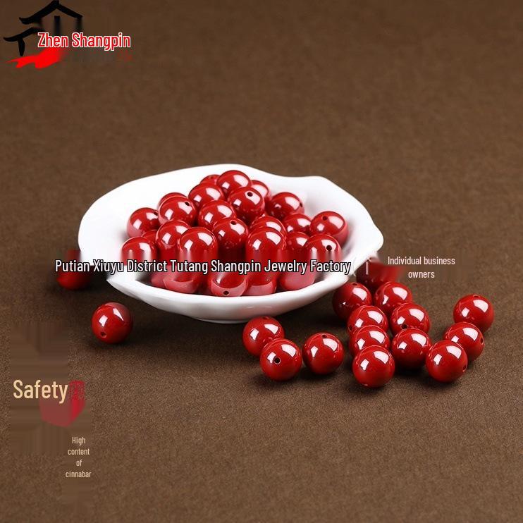 Cinnabar Gold Crystal Sand Round Beads for DIY Jewelry: Bracelets, Necklaces, Earrings