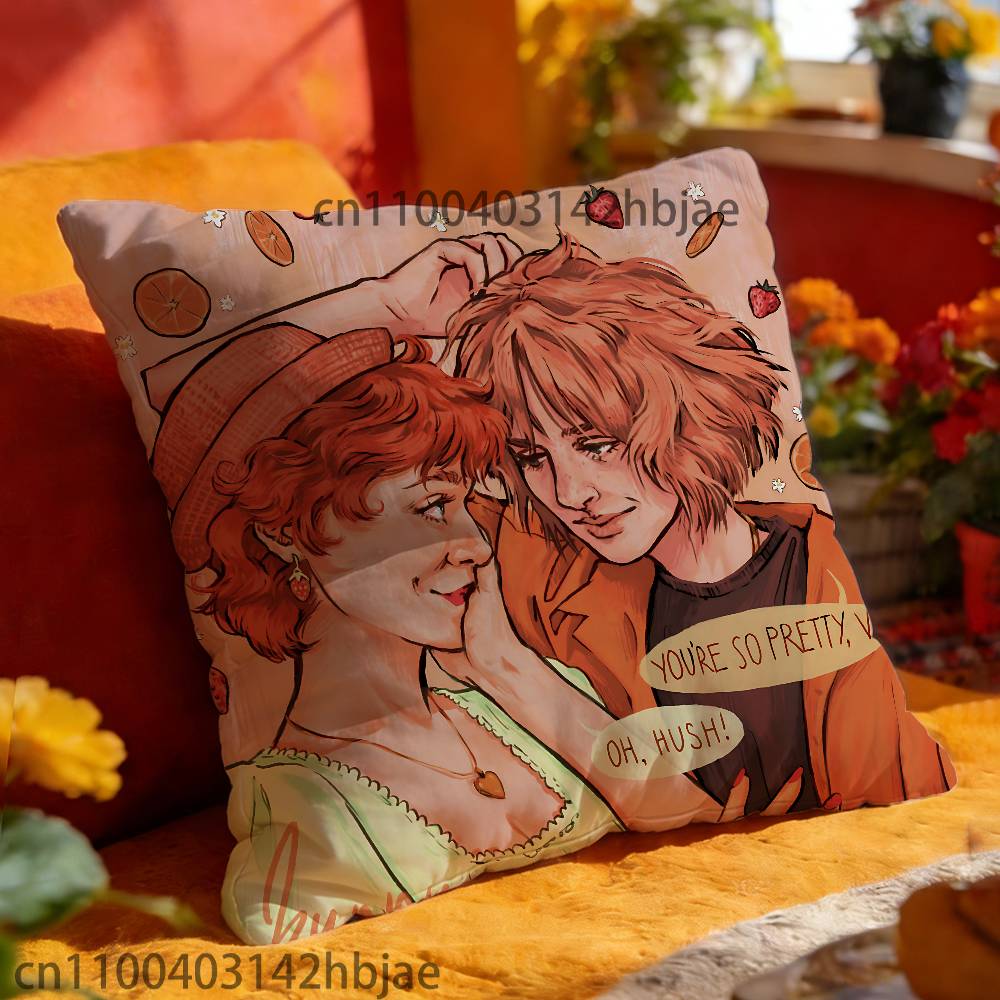 Rockie V-Vickie and R-Robin Pillow Case Print Polyester Fiber 40X40 Cm Home Sofa Throw Cushion Cover Decoration