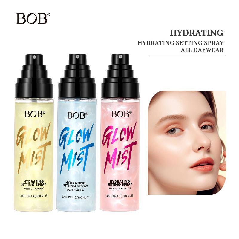 BOB Goldener feiner Flash-Einstellspray erfrischend feuchtigkeitsspendend nicht klebrig feuchtigkeitsspendend feuchtigkeitsspendendes Öl-Kontrolle Make-up-Einstellwasser