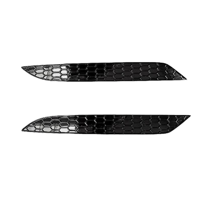 2Pcs Car Styling Honeycomb Tail Rear Fog Lamp Cover Trim Sticker For Golf 7.5 MK7.5 Rear Bar Bumper Reflector Strips-A87Q