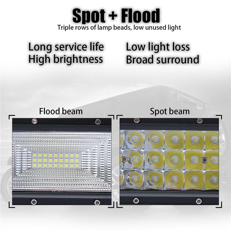 1080W 42-inch LED Light Bar Led Work Light 198LED Spot Flood Combo LED Bar Offroad for Truck