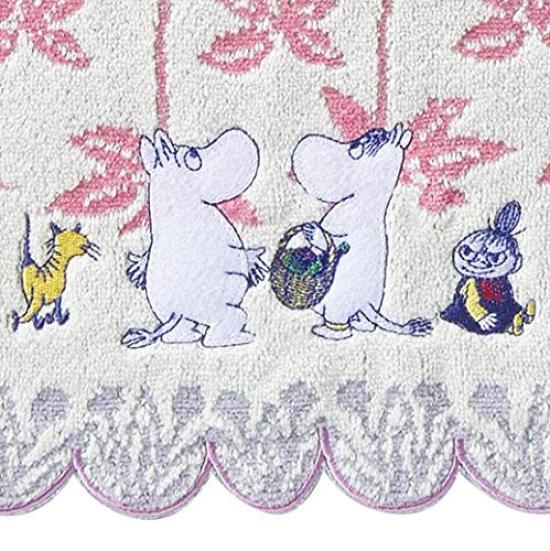 Marushin Hand Towel MOOMIN 34 x 36cm Blooming Maze Applique Embroidery Untwisted Yarn 1405015300
