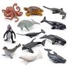 12PCS Mini Sea  Toys for Kids Plastic Sea Animals Doll Simulation Ocean Animals Figures Model Gift