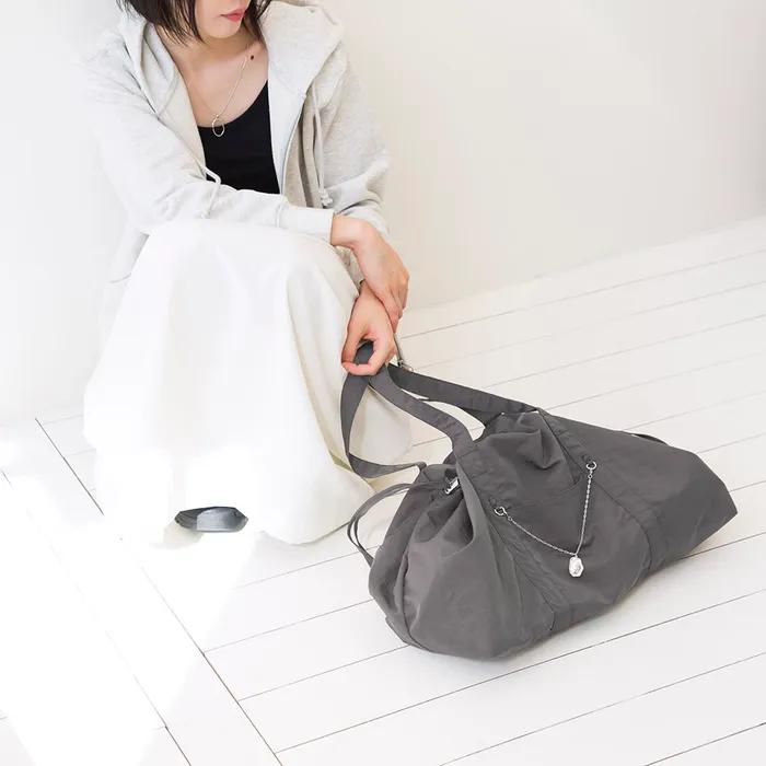 One Day Pendant String Bag_Charcoal