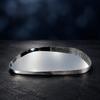 Display Tray with Ribbed Borderless Mirror Finish Serving Silver for Living Room, Dining Area,