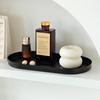 Elegant Oval Metal Decorative Tray Jewelry & Key Storage Tray Dish Plate Tea Fruit Serving Trays Cosmetics Organizer Bathroom