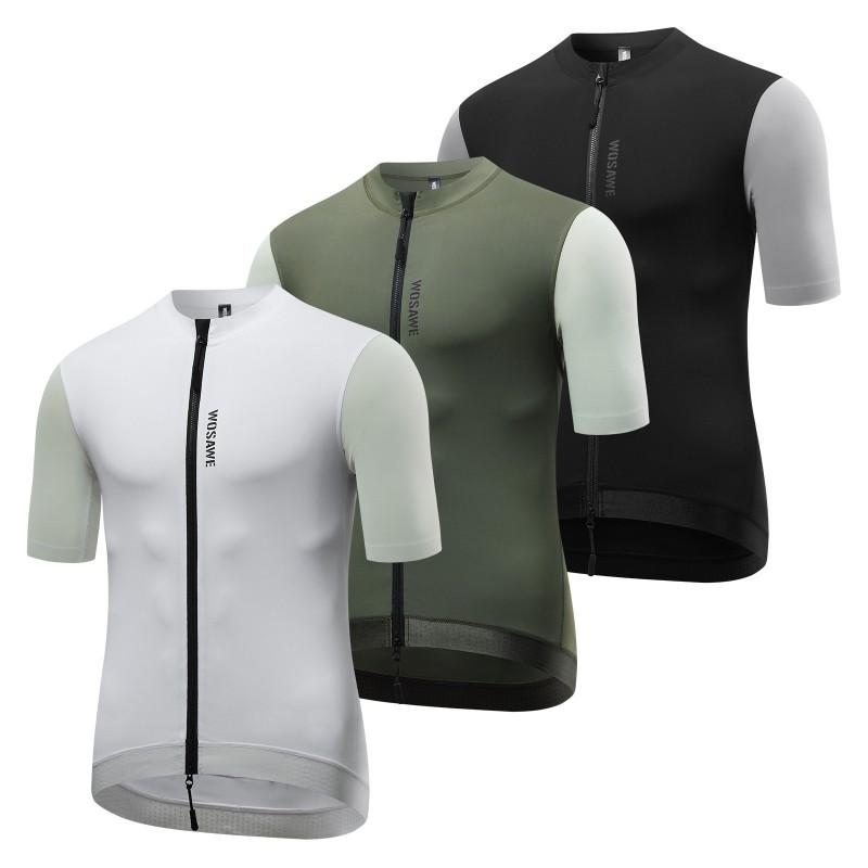 Mens Cycling Jersey Short Sleeve Quick Dry Breathable Bike Riding Top Road