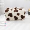 Cute Plush Cosmetic Bag Colored Love Pattern Makeup Organizer Storage Pouch Travel Portable Zipper Makeup Bag Large Pencil Case