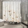 1pc Beige Floral Shower Curtain - Cosmos Flowers, Durable Polyester, 12 Hooks, 70.8x70.8In, Machine Washable