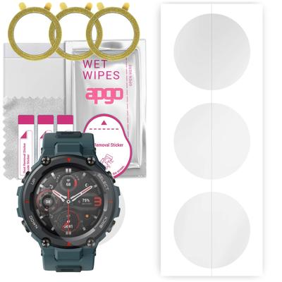 3x apgo Hydrogel Displayschutz für Amazfit T-Rex Pro, Hydrogel Film, mit Positionierungsschicht, einfache Installation