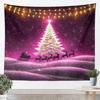 Merry Christmas Tapestry Santa Claus Wall Art for Living Room Bedroom Snowflake Wall Hanging Blanket Holiday Gift Home Decor