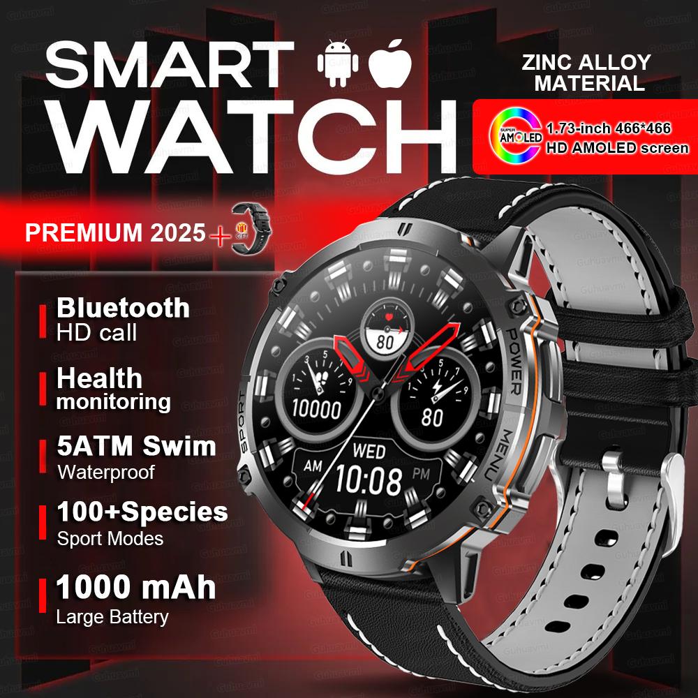 New Military GPS Position Smart Watch Built-in GPS 1000mAh Battery Compass BT Call 10ATM Waterproof Swim Sport Bracelet Men