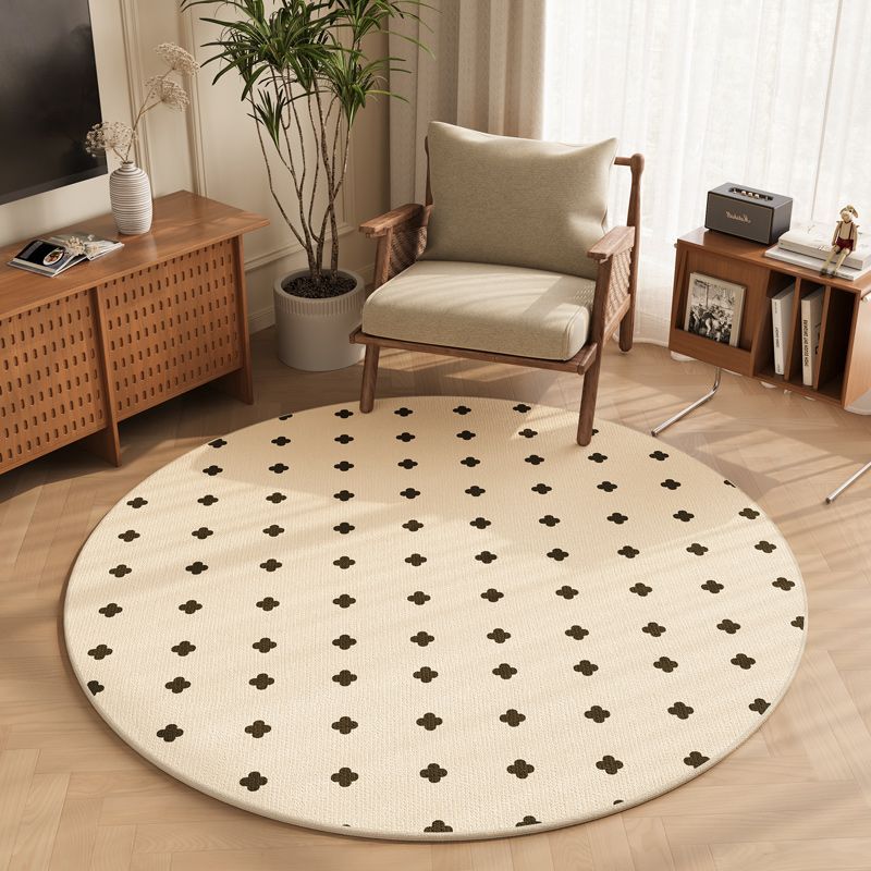 Bohemian Living Room Coffee Table Carpet Non-slip Round Rug Cream Style Light Luxury High-end Home Sofa Table Mat Easy Cleaning