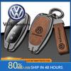 For VOLKSWAGEN VW Zinc Alloy Leather Car Key Case Cover Protector Shell for Volkswagen VW Golf 6 Mk6 Tiguan Polo Passat CC B6 B7