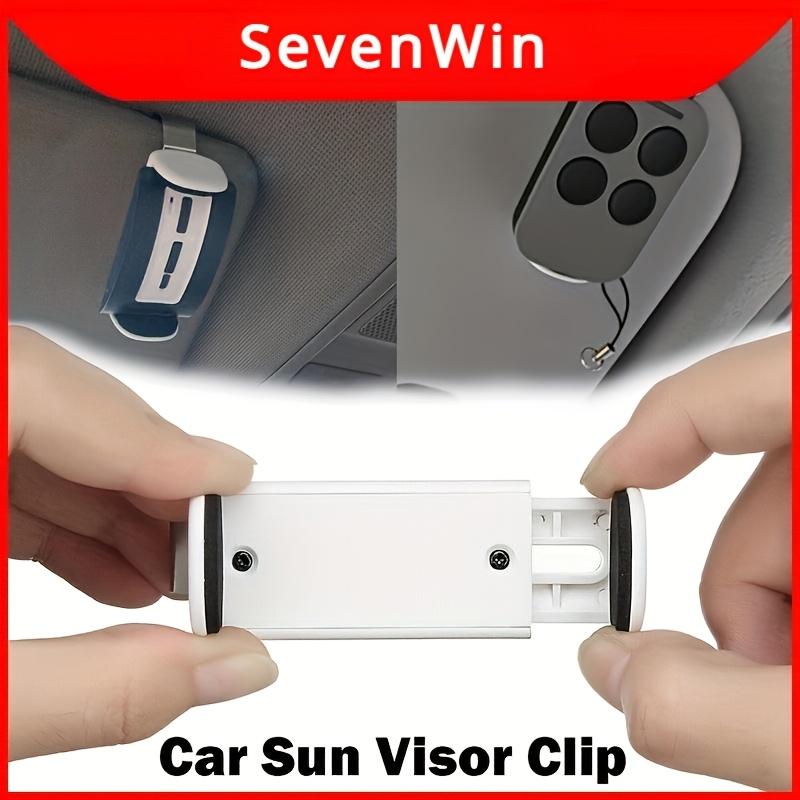 1pc Adjustable Car Sun Visor Clip Holder Universal Remote Control and Key Clip Fits 47-70mm Visor Width, for Garage Organization Clip Holder