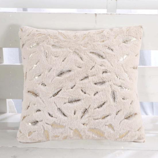 Hot Stamping Plush Leaf Series Pillow Pillow Case Pillow Bed Bedside Pillow