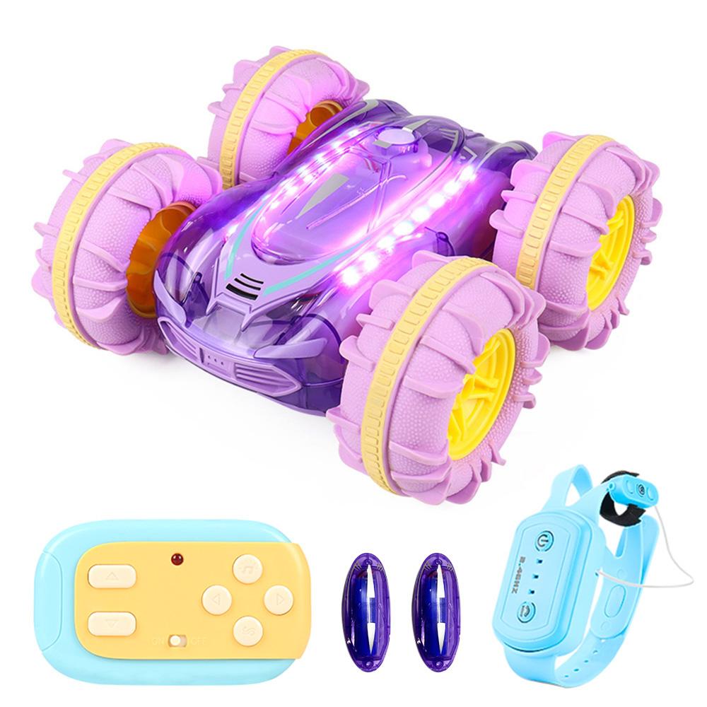Remote Control Car, 2.4 GHz 4WD Amphibious Waterproof Stunt Car Gesture Sensing Remote Control Boat