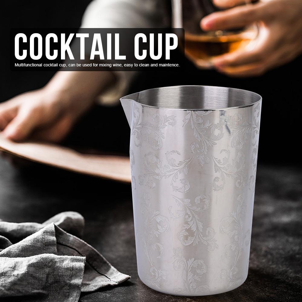 500ml Robuster Edelstahl Bar Bier Cocktail Mischbecher Weitmaulbecher