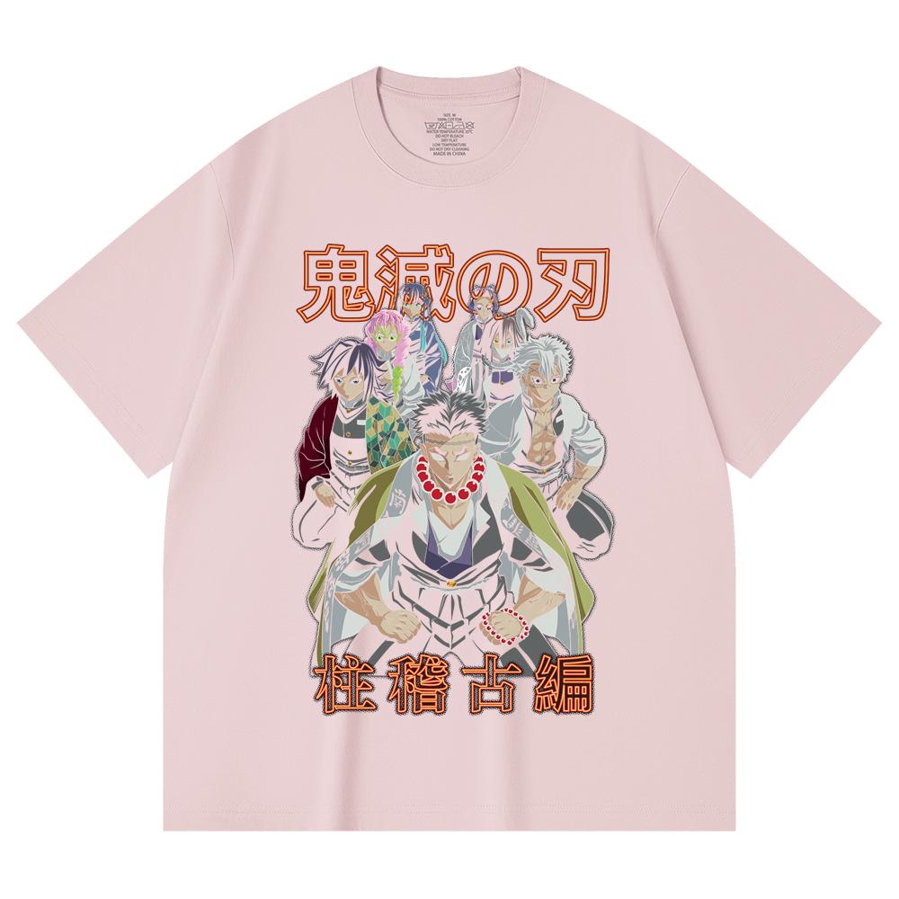 230 Gsm 100% Cotton Demon Slayer V22 Hashiras Print Unisex Heavy Cotton T Shirt