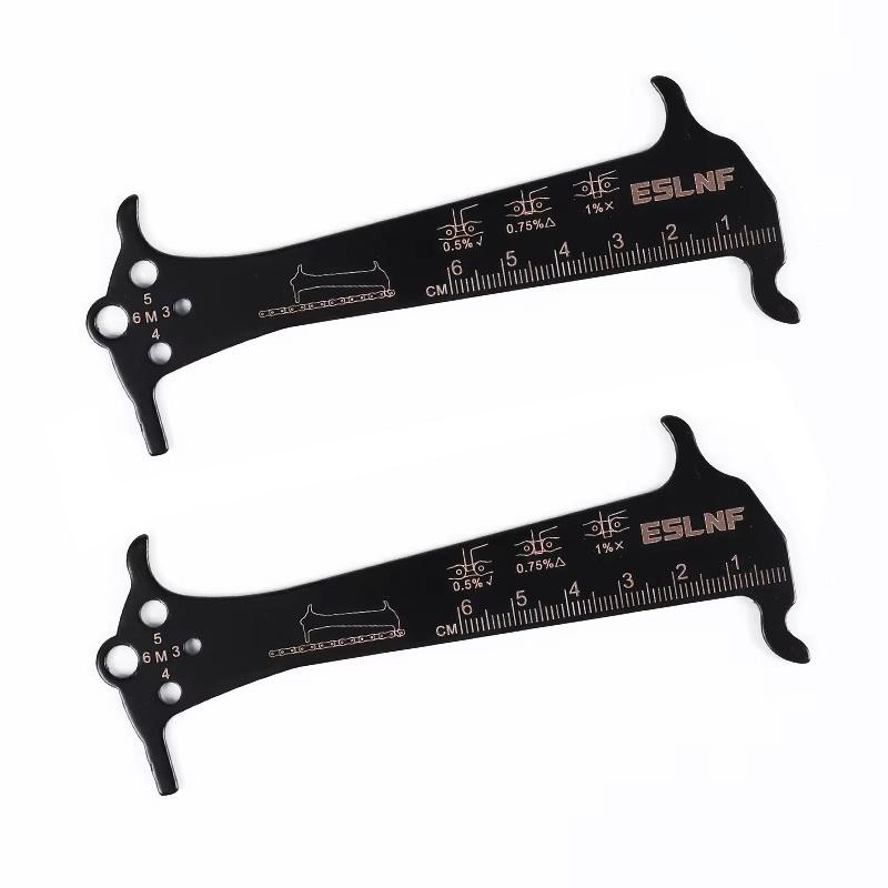 ESLNF High Precision Chain Wear Checker Tool Bicycle Gauge Measurement Ruler Durable for Mountain Road Cycling Chains