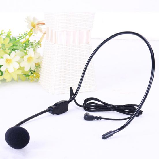 Head-mounted Microphone Universal High Sensitivity Portable 3.5mm Plug Mini Headset Conference Wired Microphone for Teaching