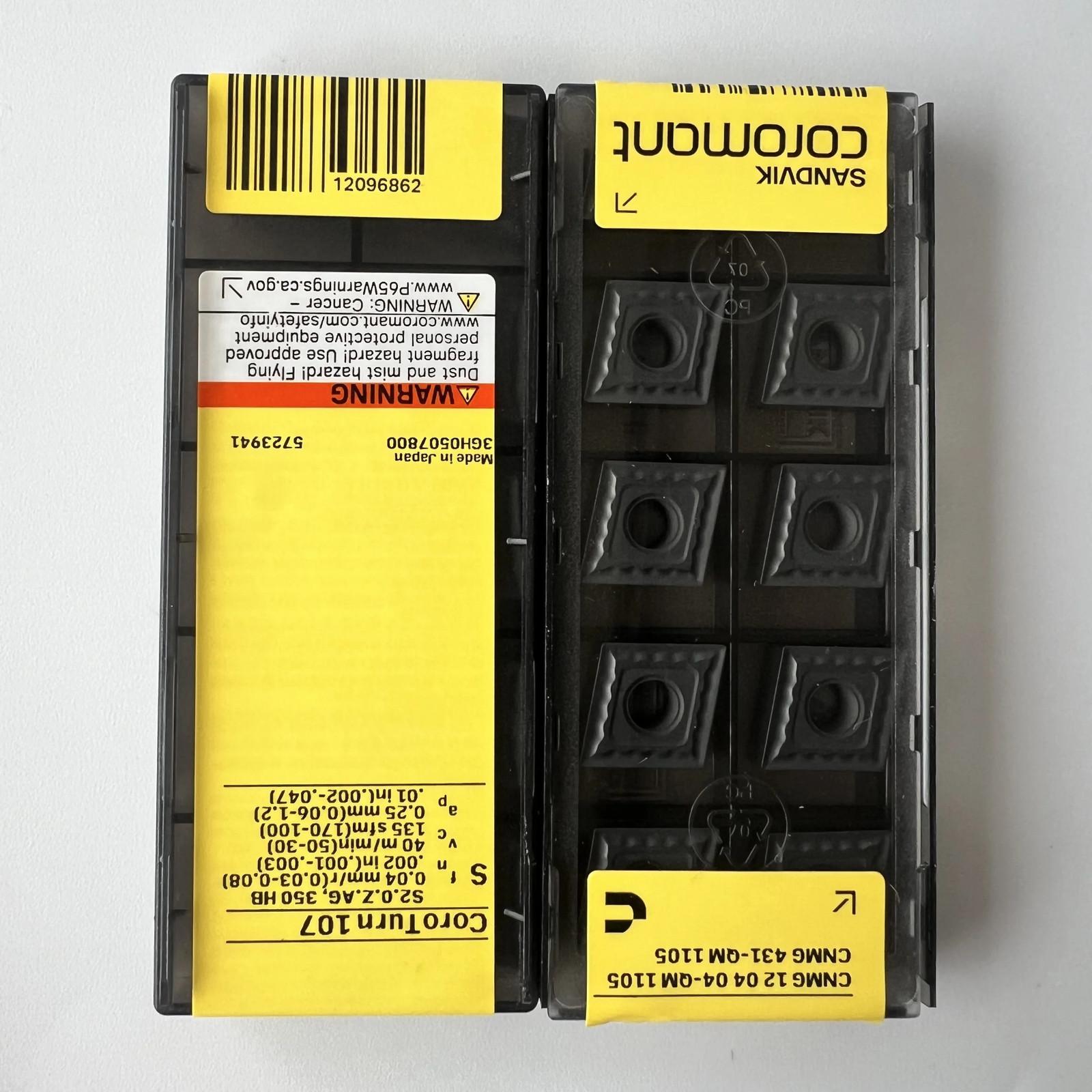 

SANDVIK / CNMG120404-QM 1105 / Industrial indexable Carbide Inserts 10 Pcs